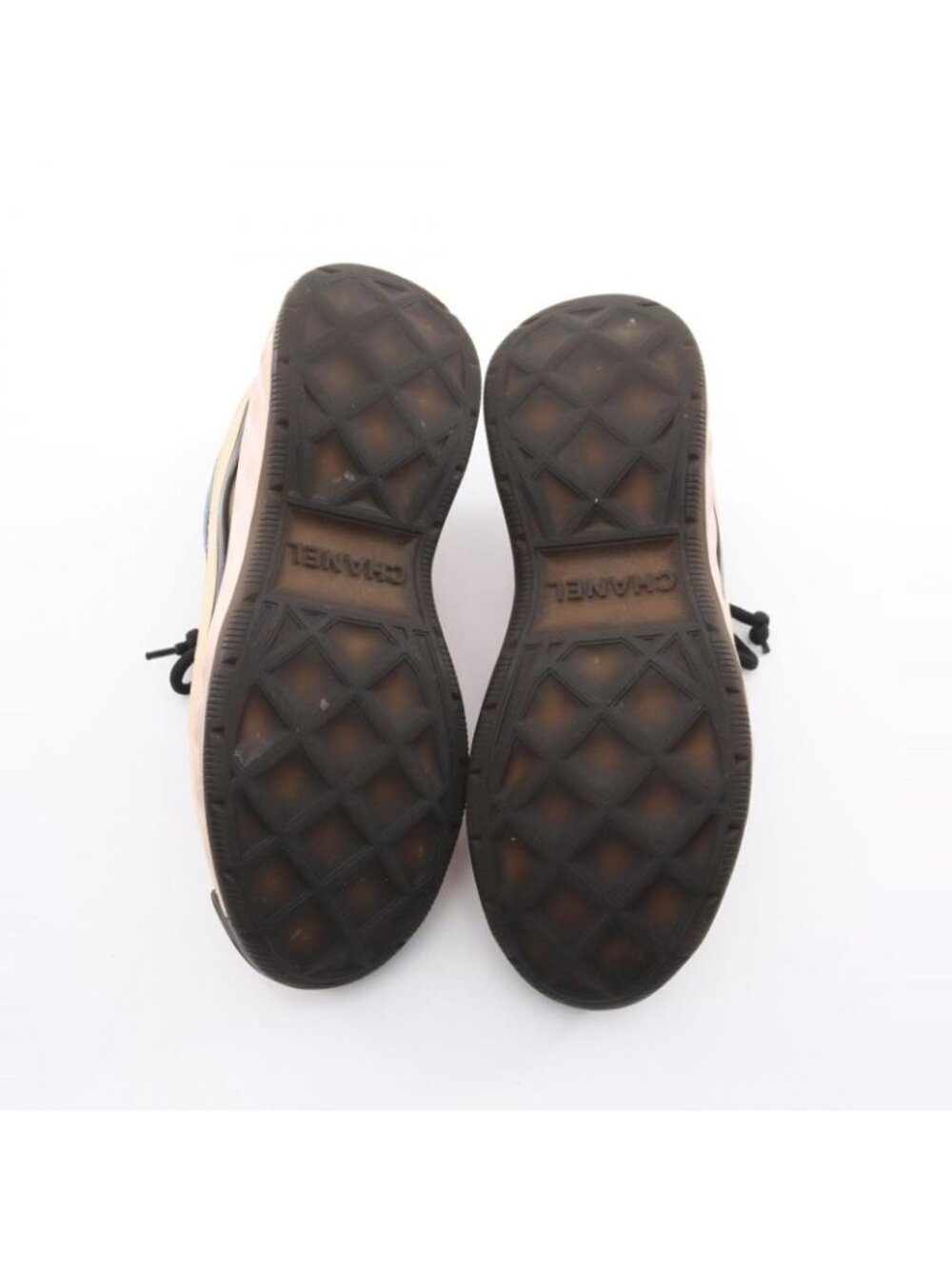 Chanel Sneakers Coco Mark Beige Navy Pink Suede - Picture 4 of 10